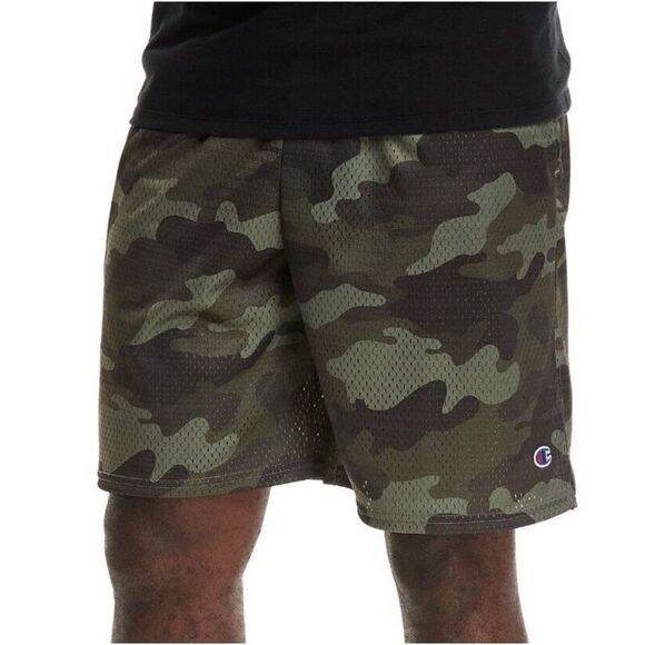Champion 81622P 407Q88 Men's Sz Medium Camo Ammo Cargo Olive 9" Mesh Shorts - Picture 7 of 7